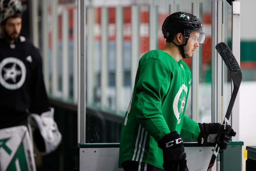 Dallas Stars center Tanner Kero during a training camp practice at the Comerica Center on...
