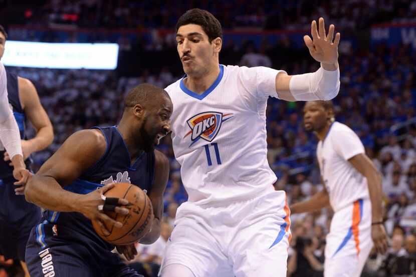 Apr 16, 2016; Oklahoma City, OK, USA; Dallas Mavericks guard Raymond Felton (2) drives to...