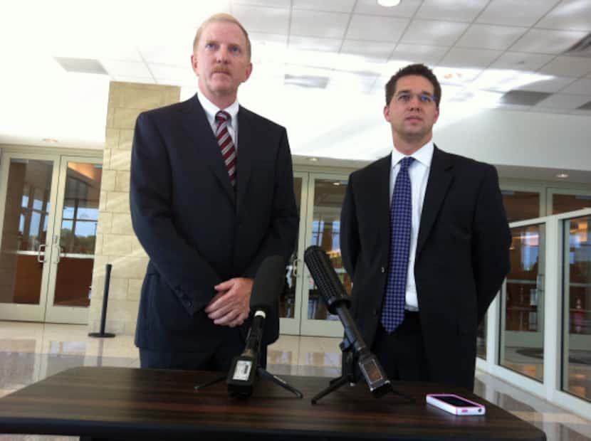 “It was a terrible, terrible 
murder,” said prosecutor John 
Schomburger (left), with fellow...