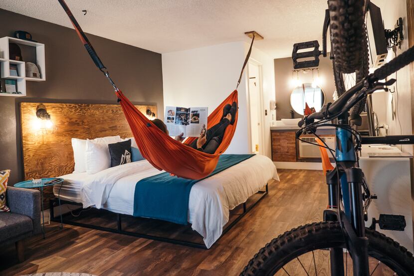 After a day of outdoor adventuring, you can relax on your in-room hammock at LOGE Bend in...