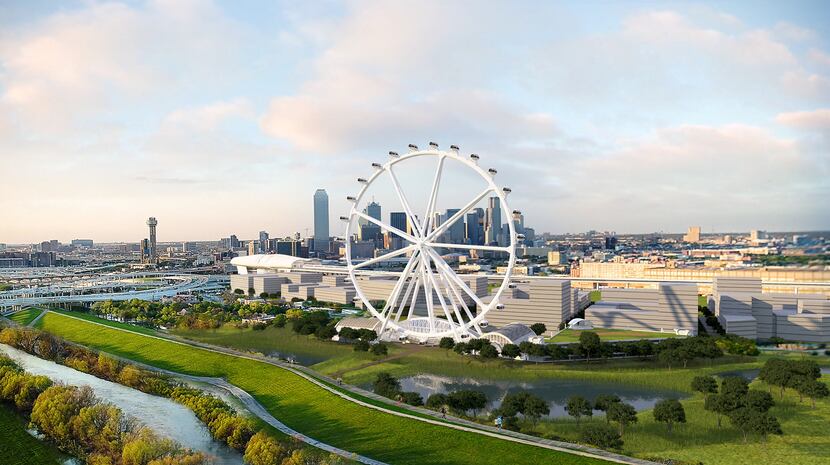 Developers want to build a giant observation wheel on the Trinity River south of downtown...