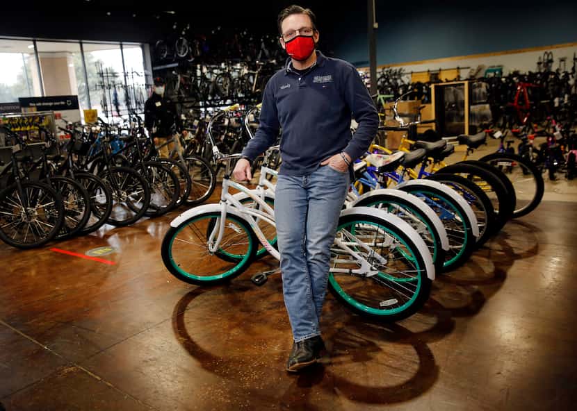 Richardson Bike Mart owner Woody Smith has bikes in his four local stores because he's...