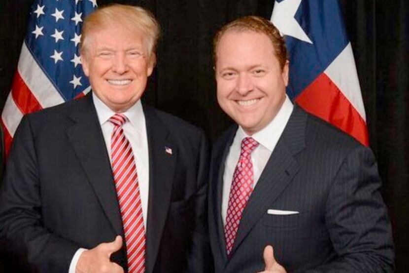 President Donald Trump and Gentry Beach. Beach, a Dallas businessman is credited for raising...