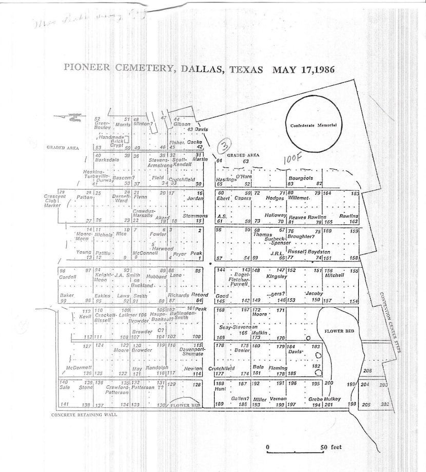 From the city's website, the last time the cemetery appears to have been mapped