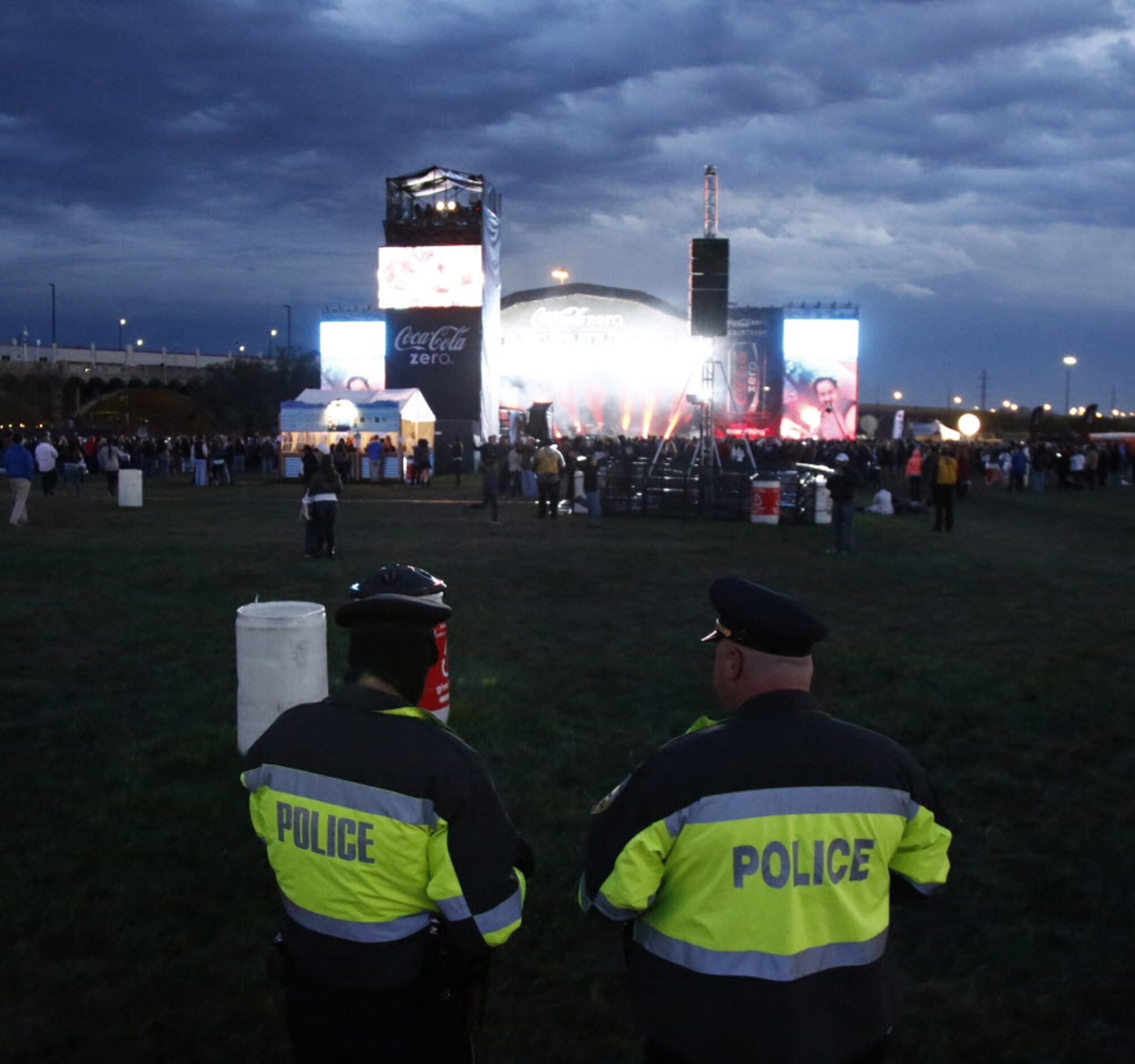 Dallas Police on the patrol at the March Madness Music Festival at Reunion Park in Dallas...