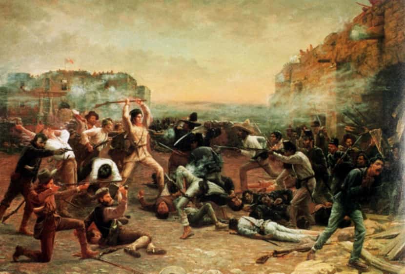 Robert Jenkins Onderdon -- The Fall of the Alamo or Crockett's Last Stand, 1903. Oil. The...