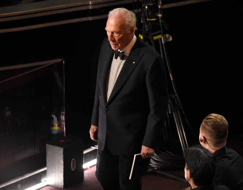 Christopher Plummer appears in the audience at the Oscars in 2018.