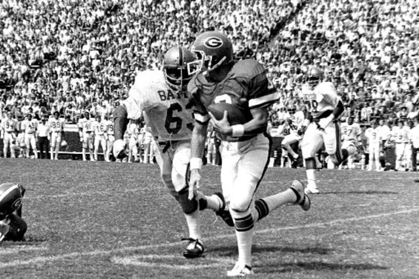 FILE - Mike Singletary in action playing for Baylor.