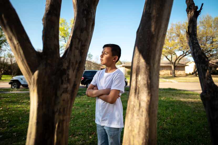 Aydin Franco, 9, outside his family's home in Richardson, is one of the children identified...