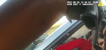Footage from an officer's body camera on Aug. 28, 2022.