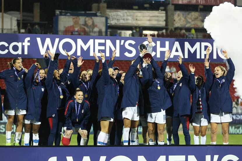 La selección femenina de Estados Unidos ganó el campeonato de Concacaf en Frisco. Foto de...