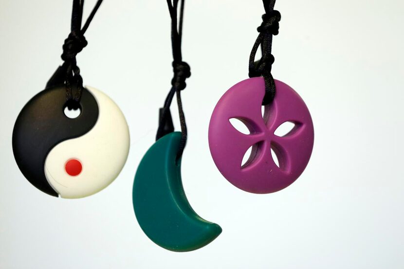 
Silicone teethers and sensory relief toys by Zen Rocks.
