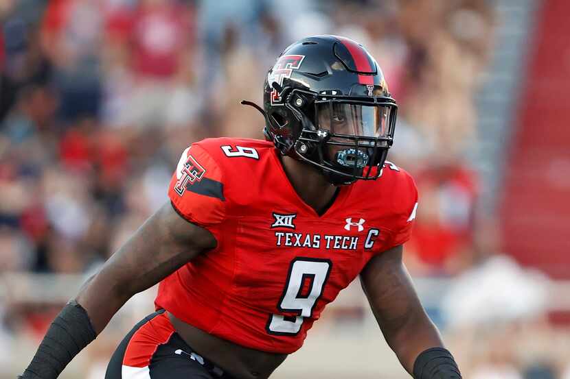 Texas Tech's Marquis Waters (9) during an NCAA college football game against Florida...