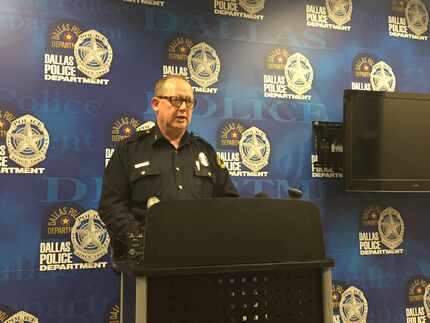 Assistant Chief Randy Blankenbaker discussed the shooting with members of the media on Sunday. 