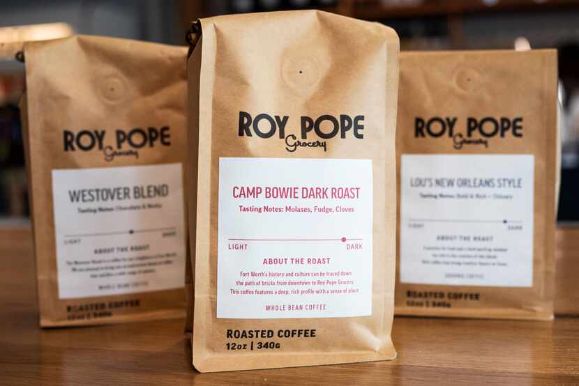 Dallas-based Frame Coffee Company makes Roy Pope Grocery blends such as Camp Bowie Dark...