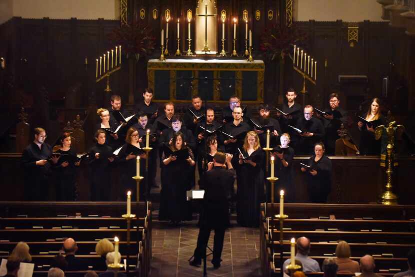 The Chamber Choir Incarnatus, directed by Scott Dettra, performs at the Church of...
