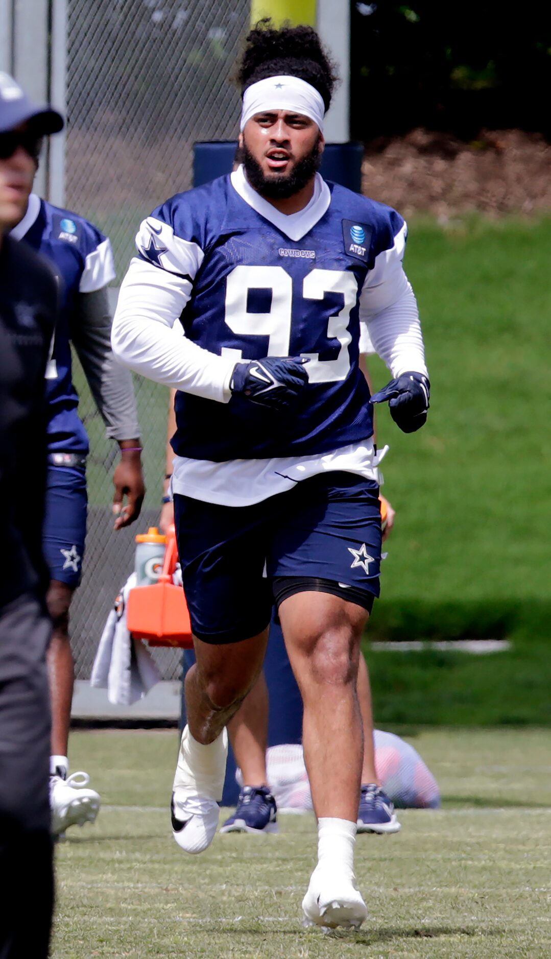 Cowboys rookie defensive lineman Viliami Fehoki (93) participates in a drill as the Dallas...