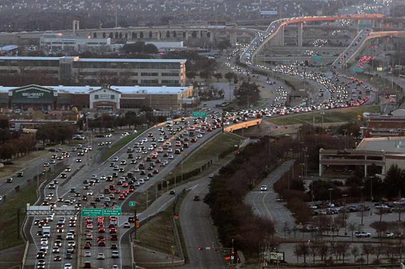 Traffic jam on the Dallas North Tollway