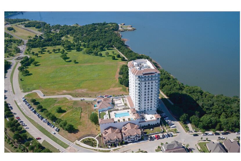 The Lakeside Tower condominium high-rise on Lake Grapevine has more than 50 units.