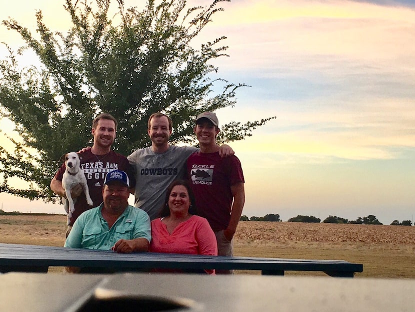 Kevin Barchenger (bottom left) and family members.