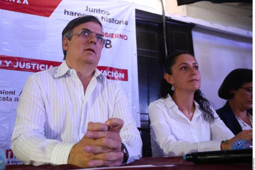 La jefa de gobierno de CDMX, Claudia Sheinbaum y el canciller Marcelo Ebrard son...