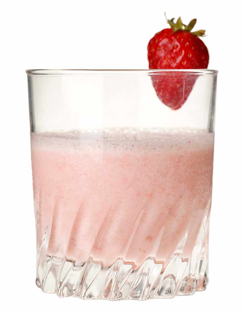 Strawberry-Banana Shake, photographed September 19, 2012. These small serving drinks are for...
