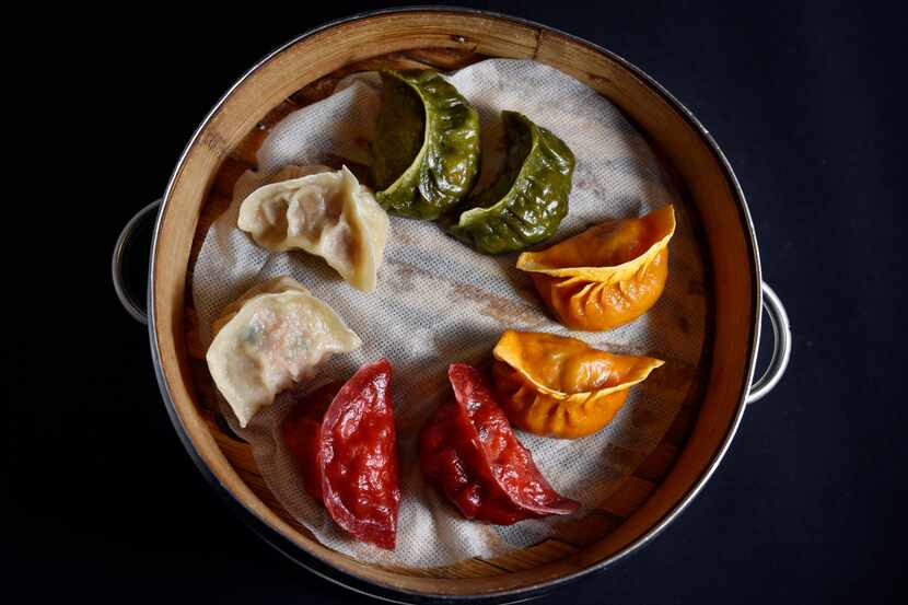 Dumpling sampler of pork, chicken, shrimp and vegetables, from Royal China restaurant in...