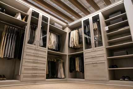 A display of Laren, a custom closet by The Container Store, is shown at Galleria North in...