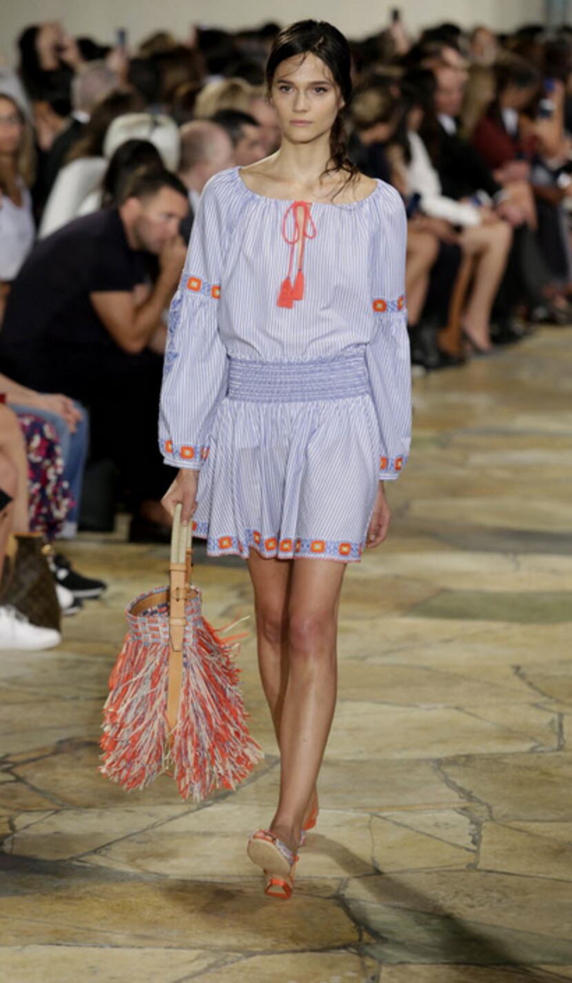 Check out this fringe bag from the Tory Burch show at New York Fashion Week.