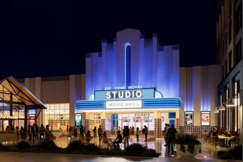 A rendering of the restaurant, retail and entertainment area of the proposed redevelopment...