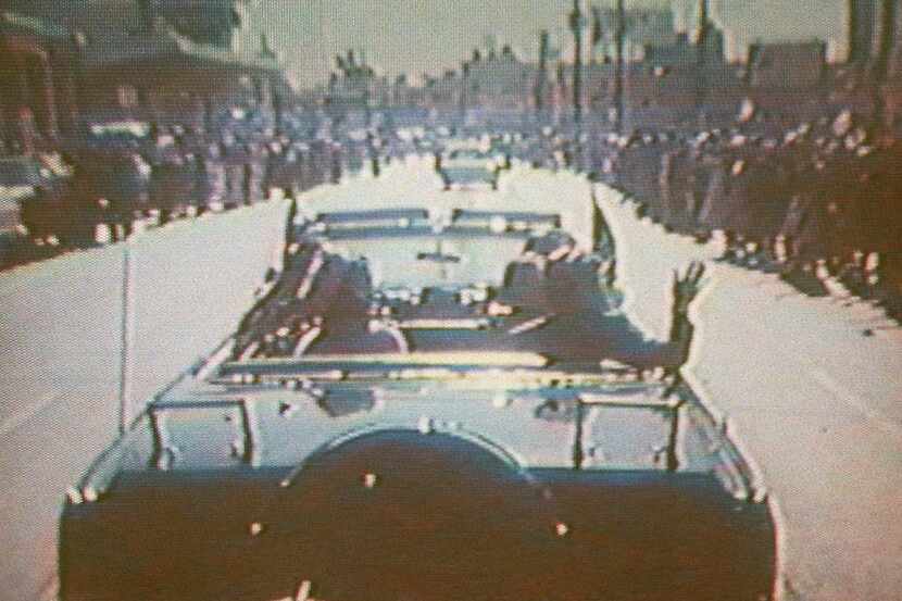 In this footage taken by presidential aide Dave Powers and photographed from a television...