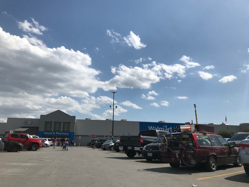 The Walmart parking lot at Cockrell Hill Road and I30 on the afternoon of Friday, April 24,...