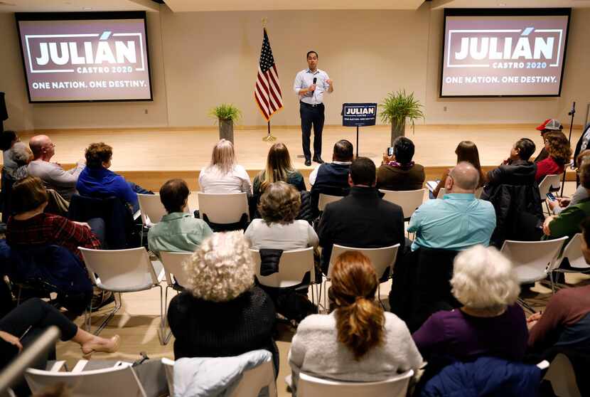 Presidential candidate Julian Castro, former secretary of Housing and Urban Development,...