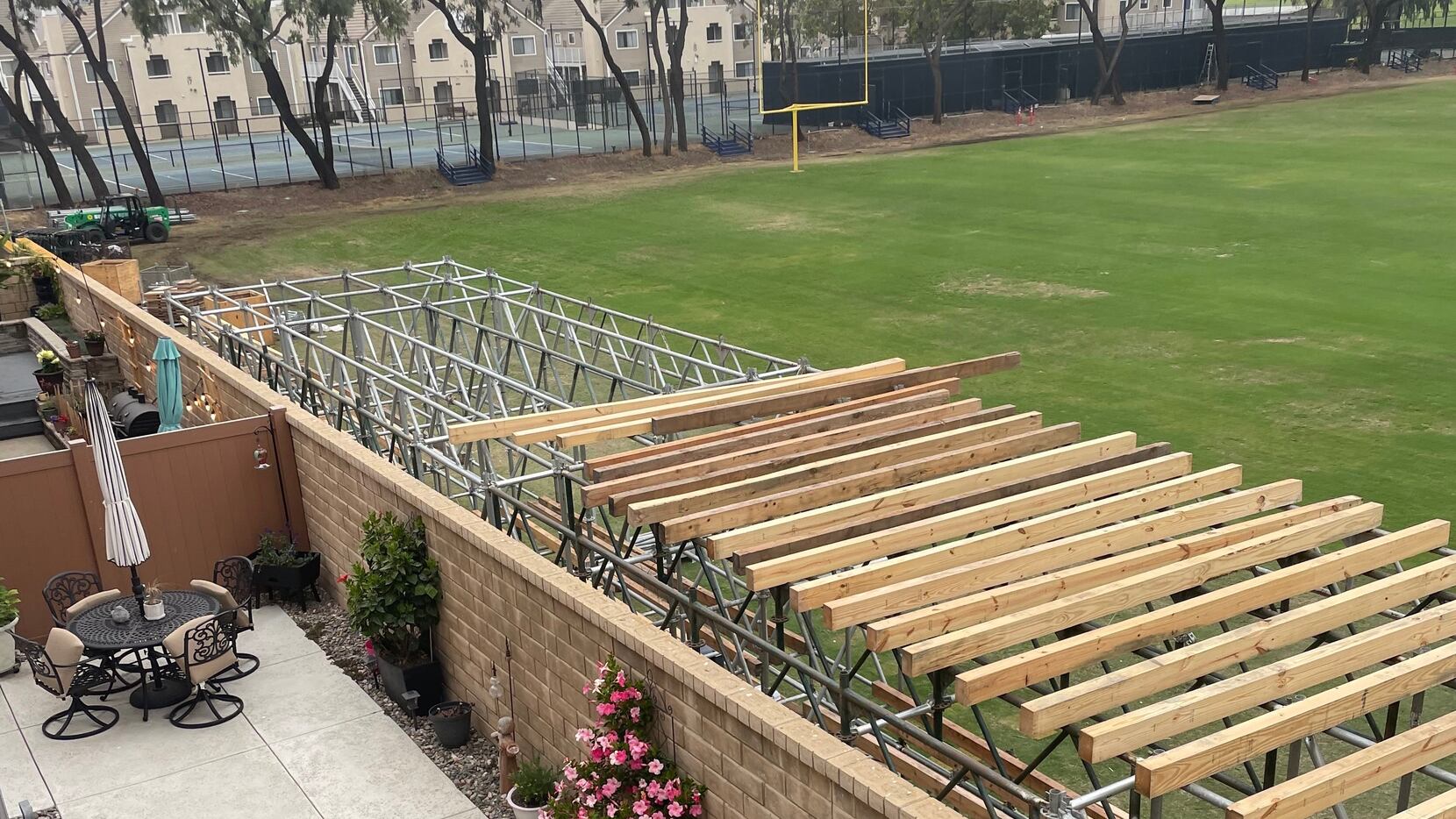 Oxnard residents told The Dallas Morning News that construction of the tent-like structure...