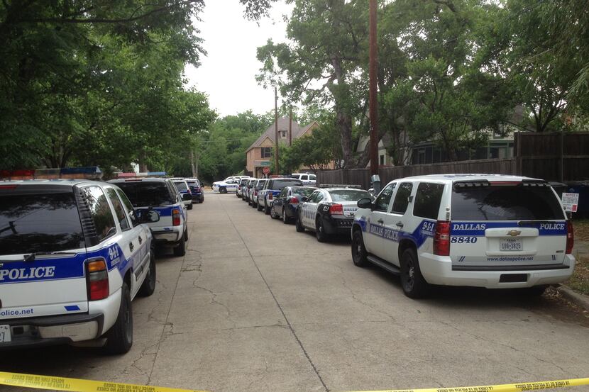 Dallas police have the area around Belmont and Skillman closed off due to a standoff. 