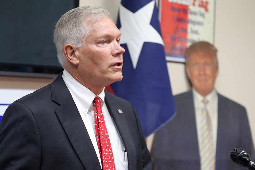 Former Rep. Pete Sessions speaks to the McLennan County Republican Party Thursday, Oct. 3,...