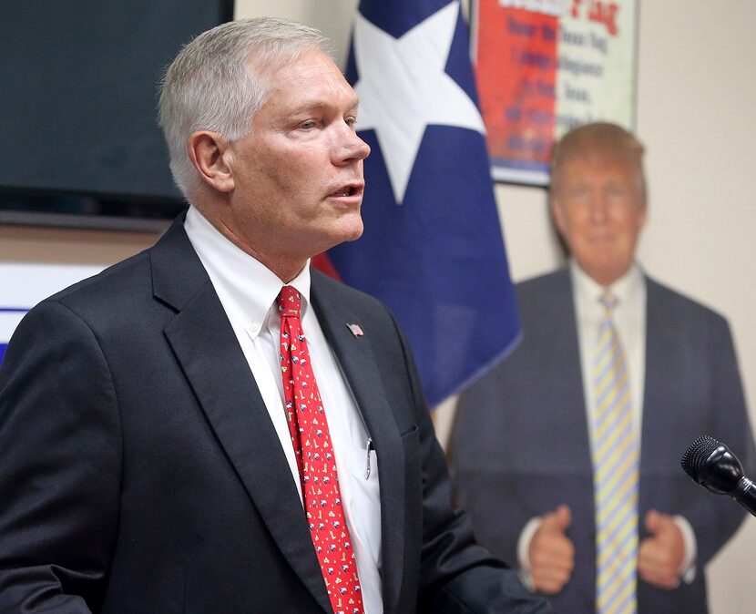 Former Rep. Pete Sessions speaks to the McLennan County Republican Party Thursday, Oct. 3,...