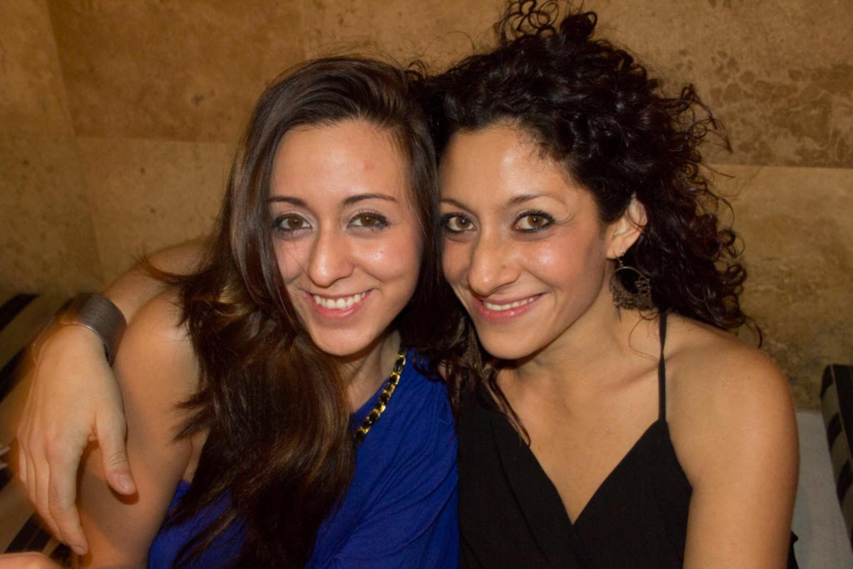 Silvia and Isabel Villanoela ring in 2013 at LeVu in Dallas on Dec 31, 2012.