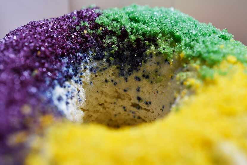 Unrefined Bakery serves gluten free King Cake doughnuts in multiple locations across the...