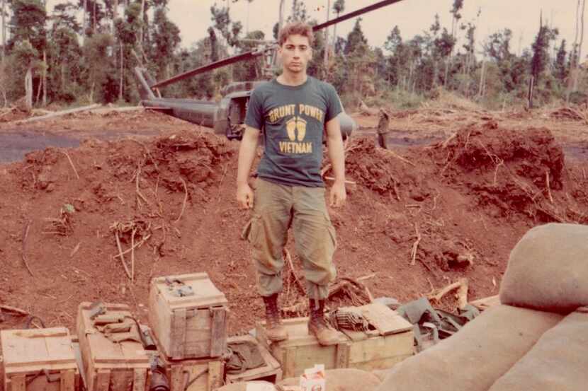 Nineteen year old Bruce Meyer at a fire base in the III Corps area, somewhere northwest of...
