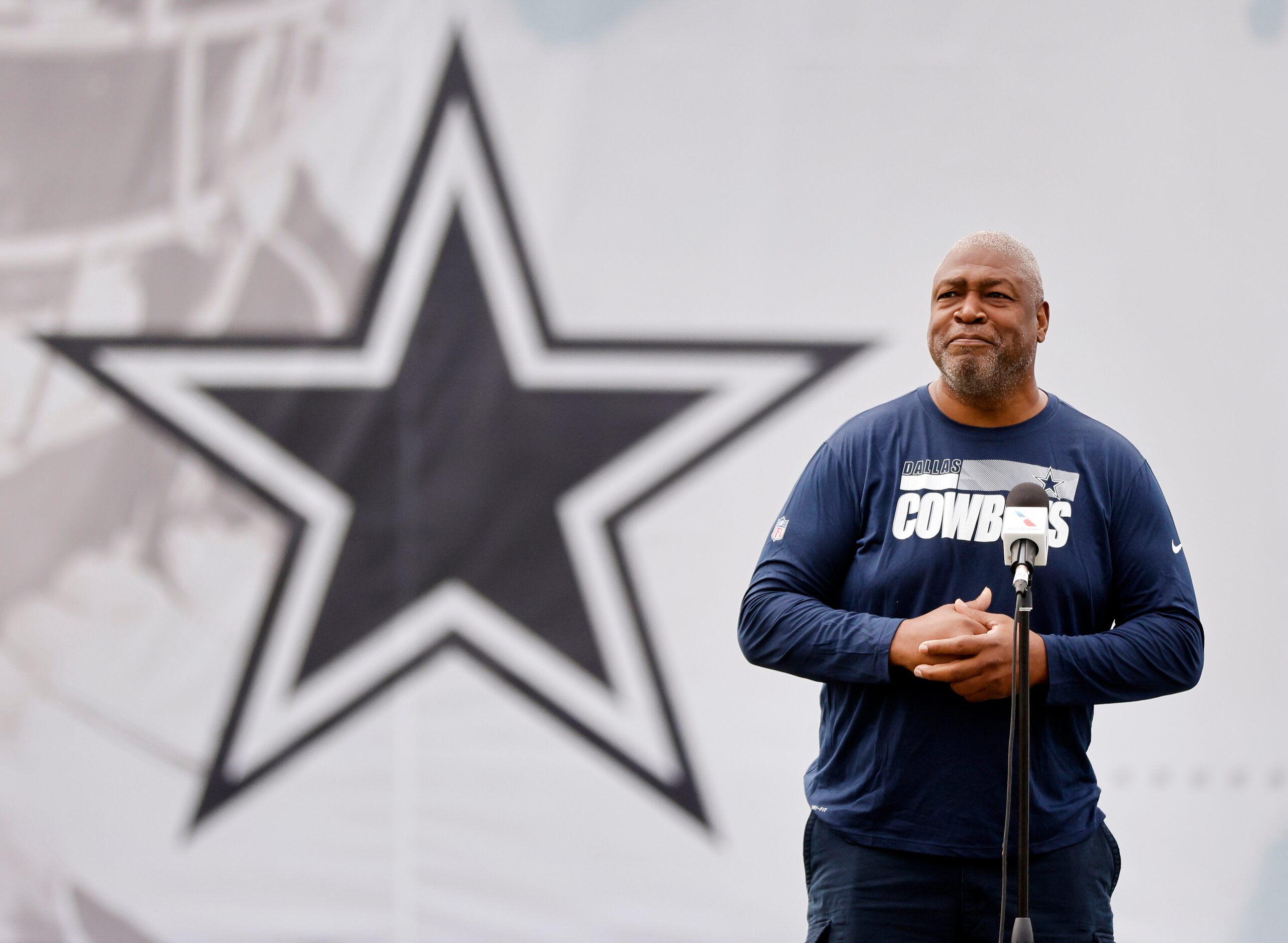 Dallas Cowboys Hall of Famer Charles Haley spoke before the Cowboys training camp opening...