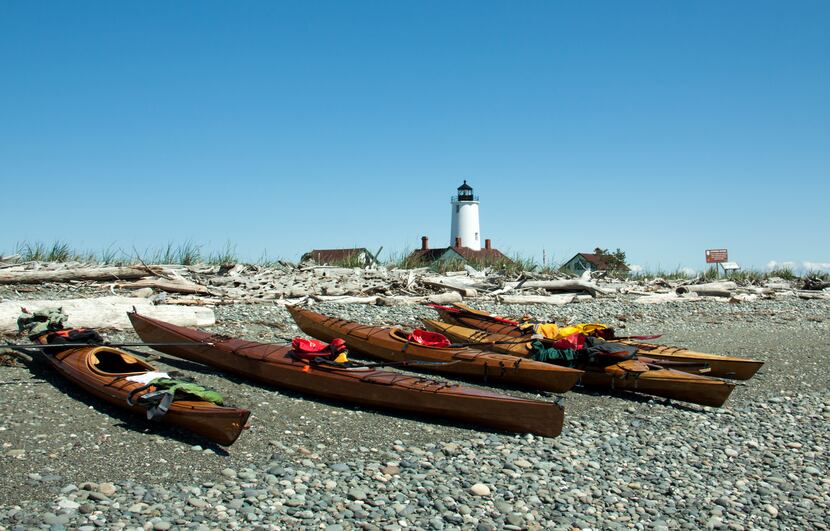 At Washington state's New Dungeness Lighthouse, visitors can handle light maintenance tasks...
