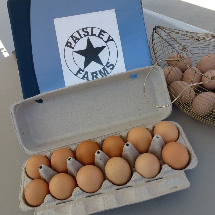 Paisley Farms from Bonham brings eggs and pastured chicken to St. Michael's Farmers Market.