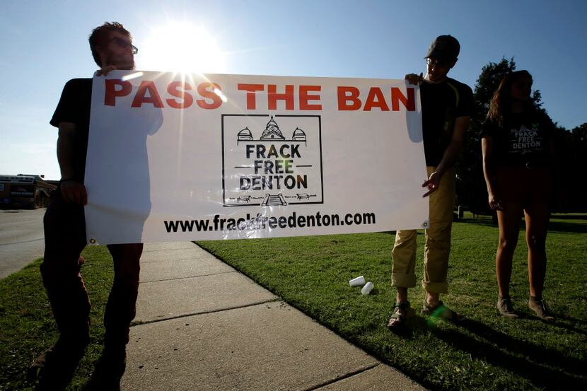  From left, Topher Jones, of Denton, Texas, Edward Hartmann, of Dallas and Angie Holliday of...