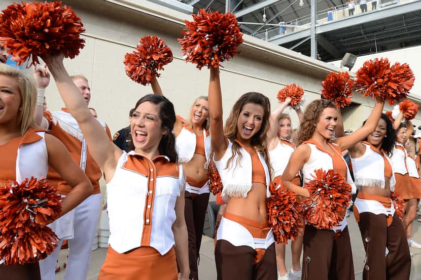 No matter how the Longhorns' football team does, cheerleaders keep Texas' school spirit...