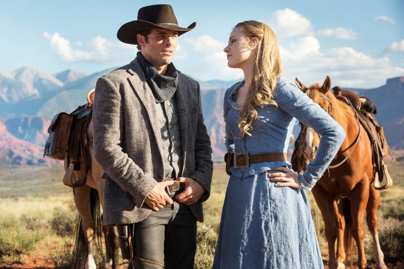 James Marsden and Evan Rachel Wood in "Westworld." (John P. Johnson/HBO)