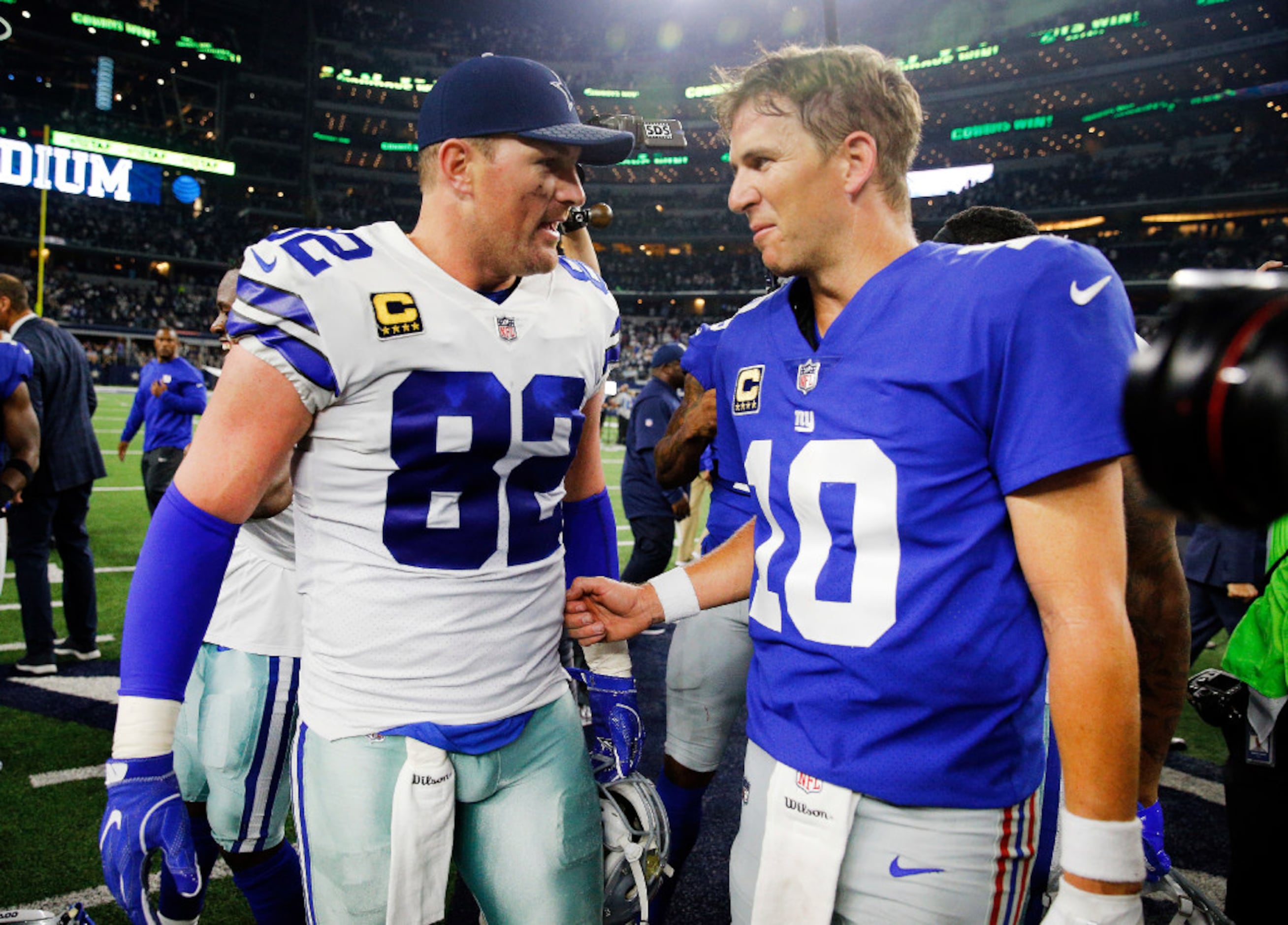 CBS Sports on X: An important reminder: Eli Manning signed the locker room  wall after beating the Cowboys in the first game at their new stadium in  2009.  / X