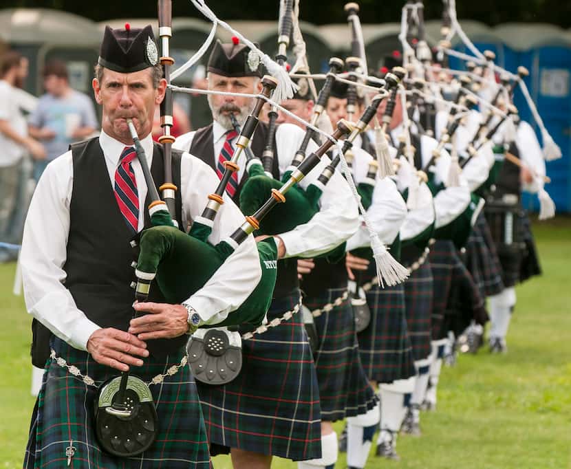 The North Texas Caledonian Pipes and Drums will perform at the Texas Scottish Festival.