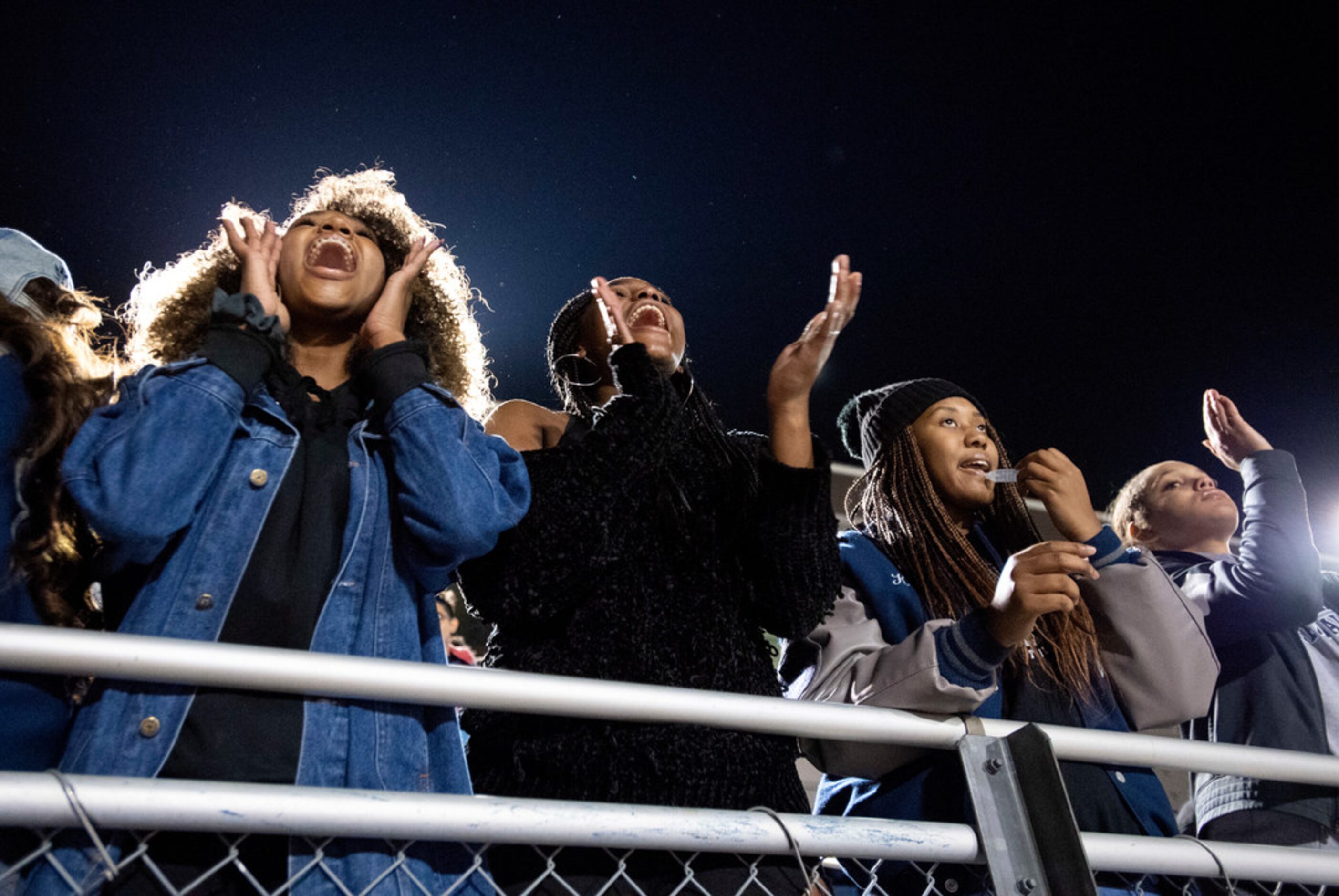 Frisco Lone Star seniors Zoe Wagner, Tajohna Rivers, Kayla Richardson, and Jori Spann, left...