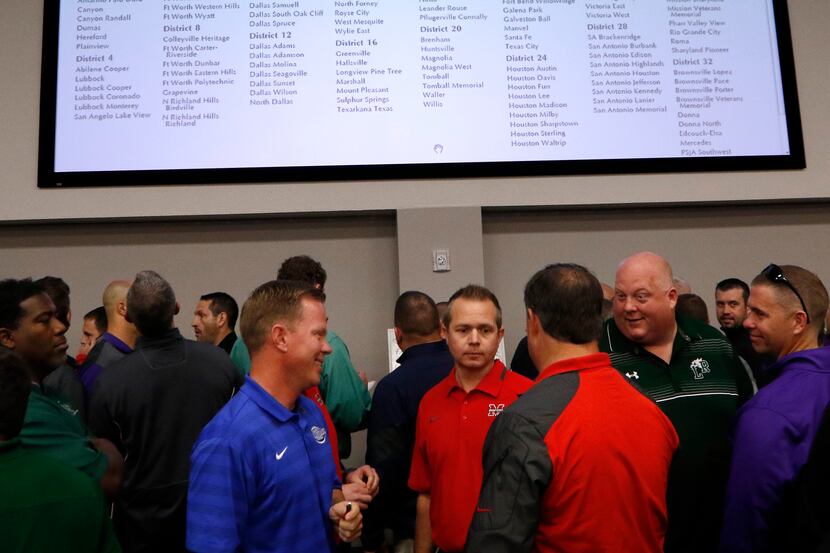 The UIL announced the new districts for its realignment at the Birdville Fine Arts Complex...